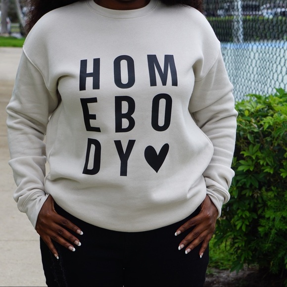 Crewneck “Homebody” Long Sleeve Sweatshirt - Picture 2 of 3